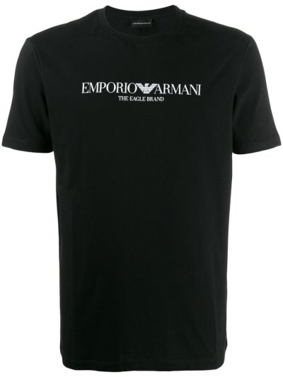Μπουφάν Bomber Armani Emporio Logo Print ανδρικα μαυρα | GR18405
