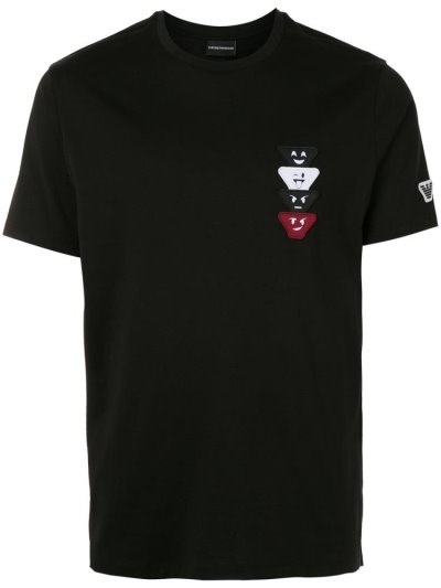 Μπουφάν Bomber Armani Emporio Logo Print ανδρικα μαυρα | GR20800