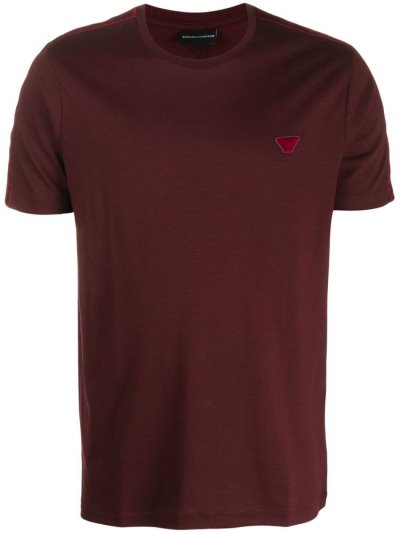 Μπουφάν Bomber Armani Emporio Logo Patch Crew Neck ανδρικα κοκκινα | GR32945