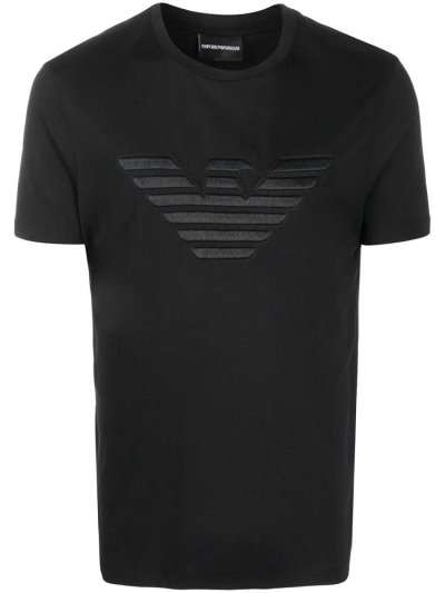 Μπουφάν Bomber Armani Emporio Logo Print ανδρικα μαυρα | GR33456