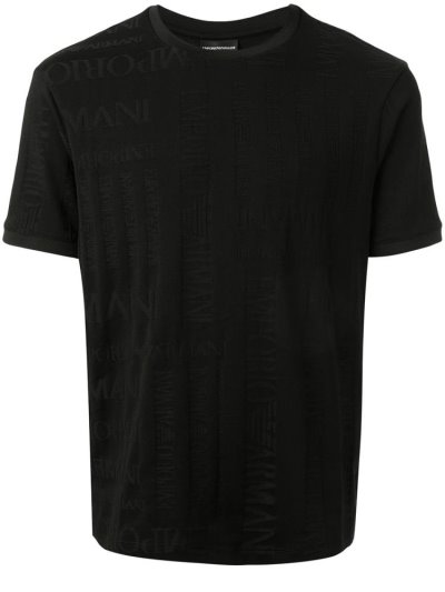 Μπουφάν Bomber Armani Emporio Logo Print ανδρικα μαυρα | GR33891