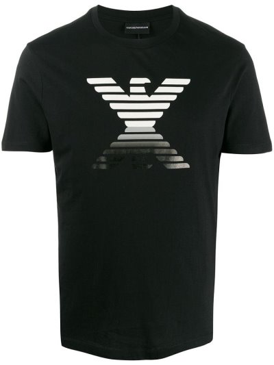 Μπουφάν Bomber Armani Emporio Logo Print ανδρικα μαυρα | GR39941