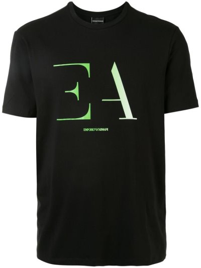 Μπουφάν Bomber Armani Emporio Logo Print ανδρικα μαυρα πρασινο | GR55633