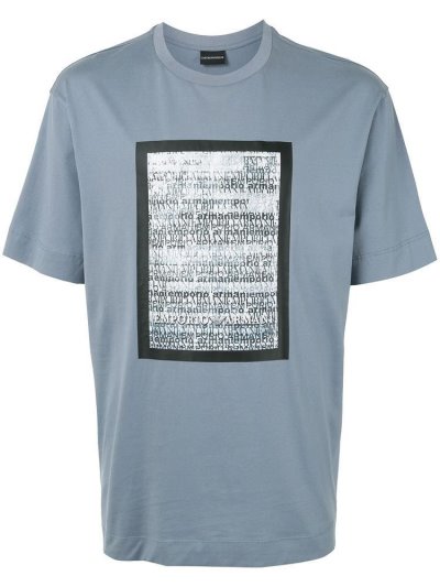 Μπουφάν Bomber Armani Emporio Logo Print ανδρικα μπλε | GR61846