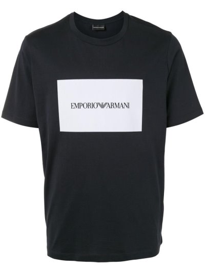 Μπουφάν Bomber Armani Emporio Logo Print ανδρικα μπλε | GR63107