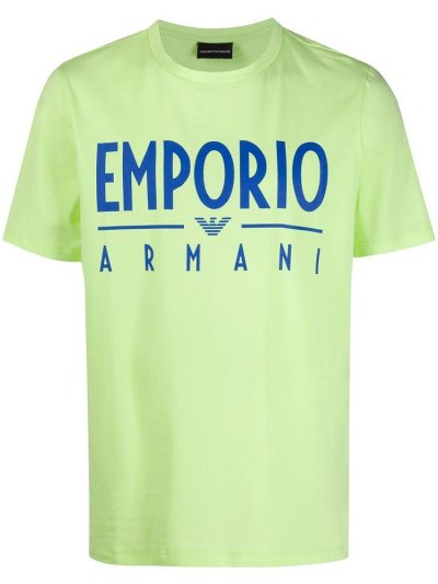 Μπουφάν Bomber Armani Emporio Logo Print Relaxed Fit ανδρικα κίτρινα | GR80912
