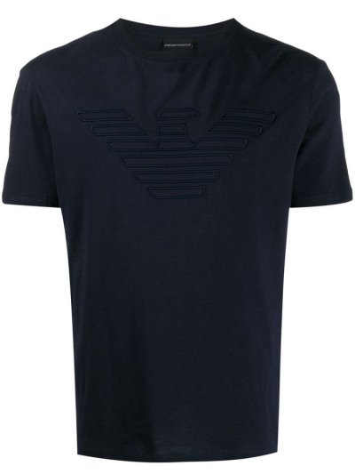 Μπουφάν Bomber Armani Emporio Logo Embroidered ανδρικα μπλε | GR84207
