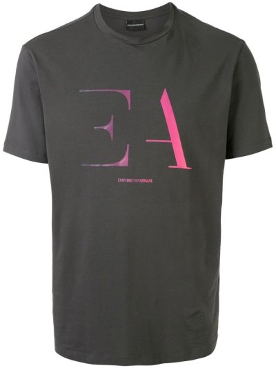 Μπουφάν Bomber Armani Emporio Logo Print ανδρικα γκρι | GR85901