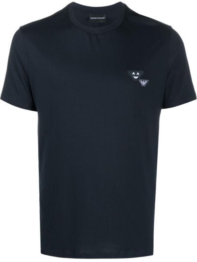 Μπουφάν Bomber Armani Emporio Logo κοντο Sleeve ανδρικα μπλε | GR88621