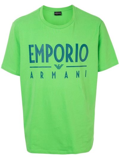 Μπουφάν Bomber Armani Emporio Logo Print ανδρικα πρασινο | GR95043