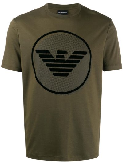 Μπουφάν Bomber Armani Emporio Logo Print ανδρικα πρασινο | GR97424