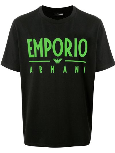 Μπουφάν Bomber Armani Emporio Neon Logo ανδρικα μαυρα | GR93497