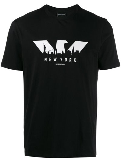 Μπουφάν Bomber Armani Emporio New York ανδρικα μαυρα | GR34271