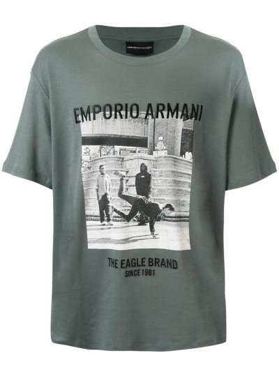 Μπουφάν Bomber Armani Emporio Photo Print ανδρικα πρασινο | GR36808