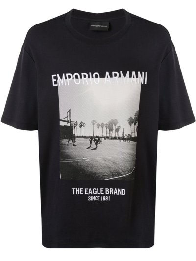 Μπουφάν Bomber Armani Emporio Photo Print ανδρικα μπλε Πολύχρωμο | GR39298