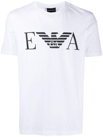 Μπουφάν Bomber Armani Emporio Printed Logo ανδρικα ασπρα | GR13934
