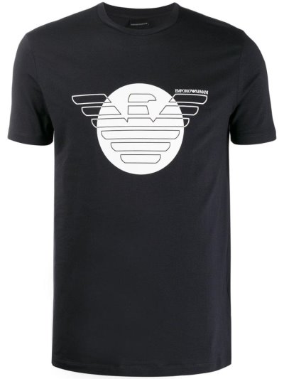 Μπουφάν Bomber Armani Emporio Printed Eagle Logo ανδρικα μπλε | GR48318