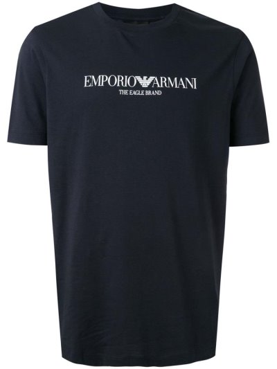 Μπουφάν Bomber Armani Emporio Printed Logo ανδρικα μπλε | GR64198