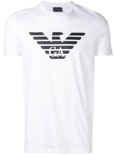 Μπουφάν Bomber Armani Emporio Printed Logo ανδρικα ασπρα | GR67079