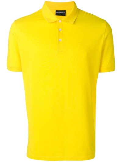 Μπουφάν Bomber Armani Emporio Ribbed Polo ανδρικα κίτρινα | GR46629