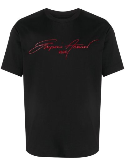 Μπουφάν Bomber Armani Emporio Signature Logo Print ανδρικα μαυρα | GR00925