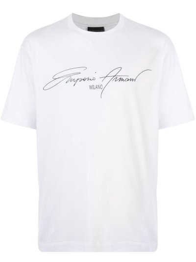 Μπουφάν Bomber Armani Emporio Signature Logo ανδρικα ασπρα μαυρα | GR44073