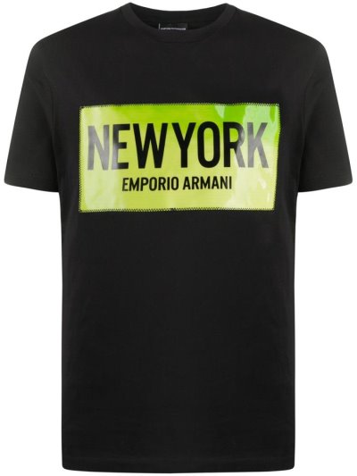 Μπουφάν Bomber Armani Emporio Stitched Logo ανδρικα μαυρα | GR42708