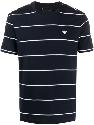 Μπουφάν Bomber Armani Emporio Striped Print ανδρικα μπλε | GR41974