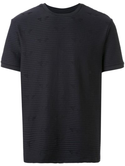 Μπουφάν Bomber Armani Emporio Striped Pattern ανδρικα μαυρα | GR96973