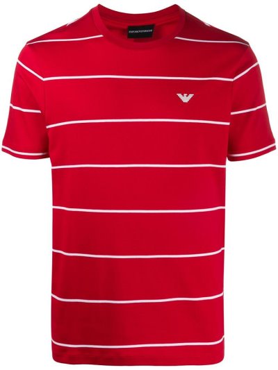 Μπουφάν Bomber Armani Emporio Woven Stripe ανδρικα κοκκινα | GR49090