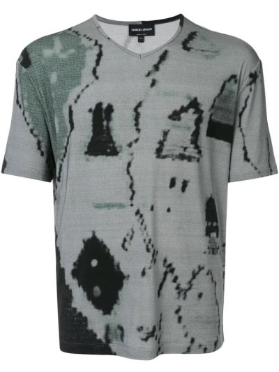 Μπουφάν Bomber Giorgio Armani Abstract Print ανδρικα πρασινο | GR05032