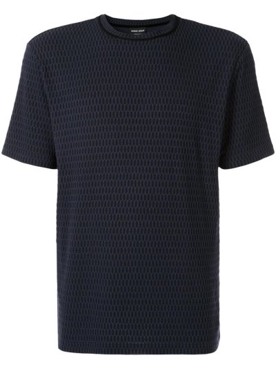 Μπουφάν Bomber Giorgio Armani Basic Textured ανδρικα μπλε | GR42217