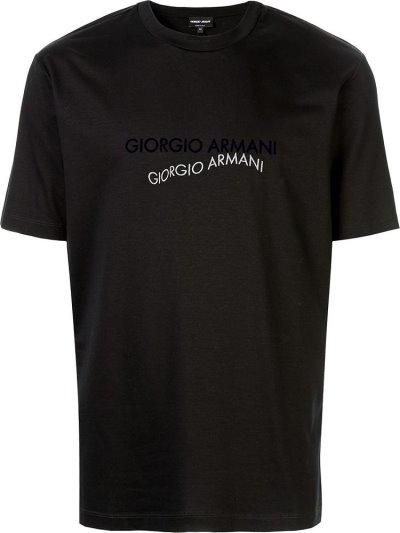 Μπουφάν Bomber Giorgio Armani Contrast Logo ανδρικα μαυρα | GR65132