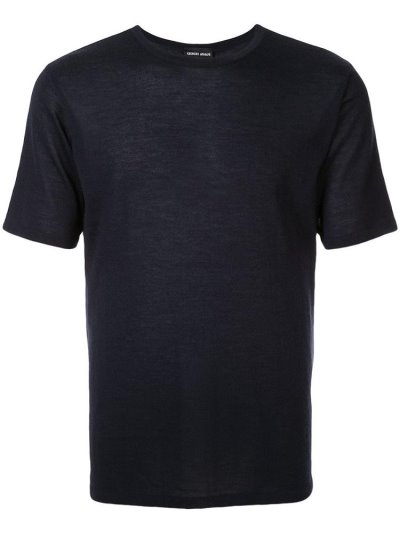 Μπουφάν Bomber Giorgio Armani Fine Knit ανδρικα μπλε | GR48974