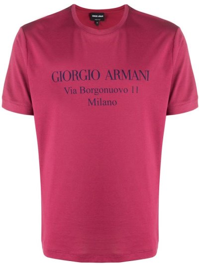 Μπουφάν Bomber Giorgio Armani Logo Print ανδρικα κοκκινα | GR20570