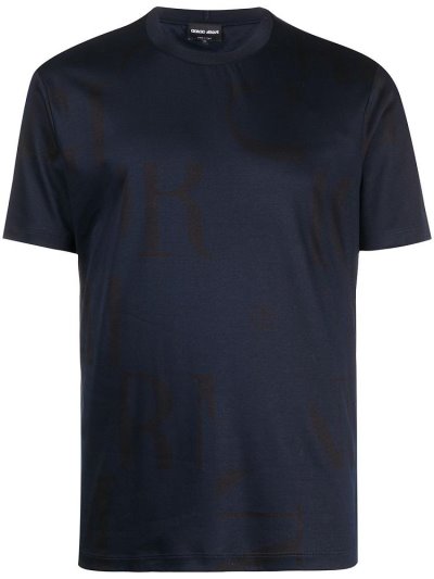 Μπουφάν Bomber Giorgio Armani Low Constrast Print ανδρικα μπλε | GR25278