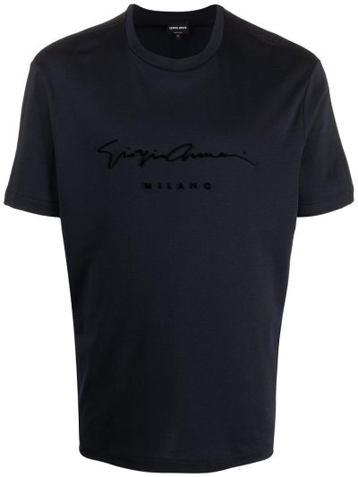 Μπουφάν Bomber Giorgio Armani Textured Logo ανδρικα μπλε | GR25540