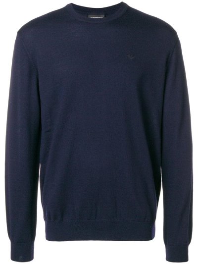 Πουλόβερ Armani Emporio Crew Neck ανδρικα μπλε | GR45045