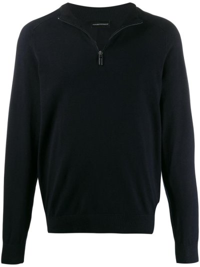 Πουλόβερ Armani Emporio Long Sleeve Knitted ανδρικα μπλε | GR20556