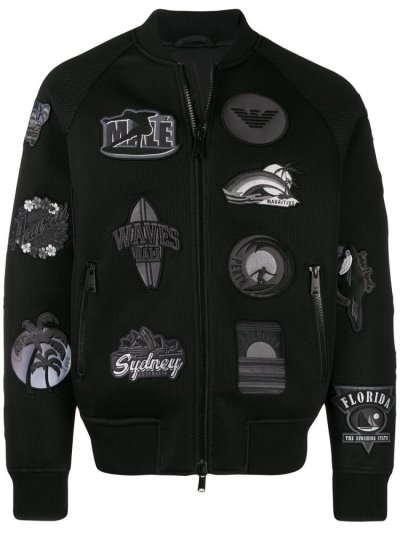 Σορτς Κολύμβησης Armani Emporio Embroidered Patch ανδρικα μαυρα | GR82714