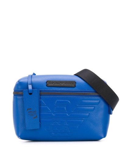 Τσαντα Μεσησ Armani Emporio Logo Embossed ανδρικα μπλε | GR73072