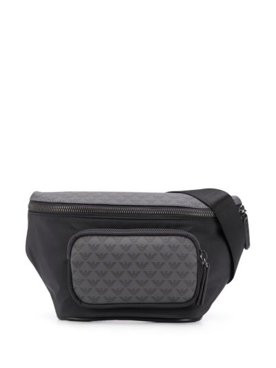 Τσαντα Μεσησ Armani Emporio Logo Print ανδρικα μαυρα | GR86943