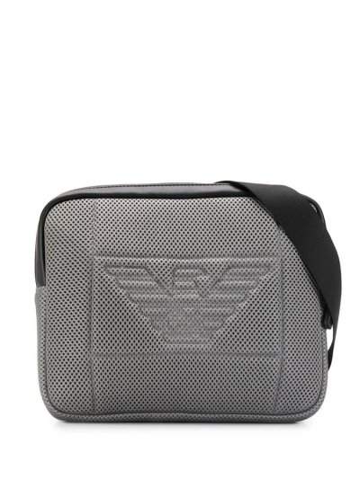 Τσαντα Μεσησ Armani Emporio Perforated Logo ανδρικα γκρι | GR08865