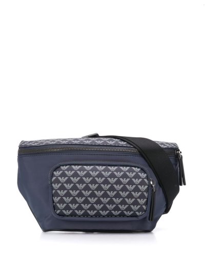 Τσαντα Μεσησ Armani Emporio Repeat Logo ανδρικα μπλε | GR08077