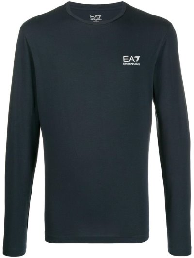Φούτερ Ea7 Emporio Armani Logo Print ανδρικα μπλε | GR75361