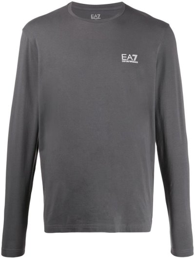 Φούτερ Ea7 Emporio Armani Logo Print ανδρικα γκρι | GR83829