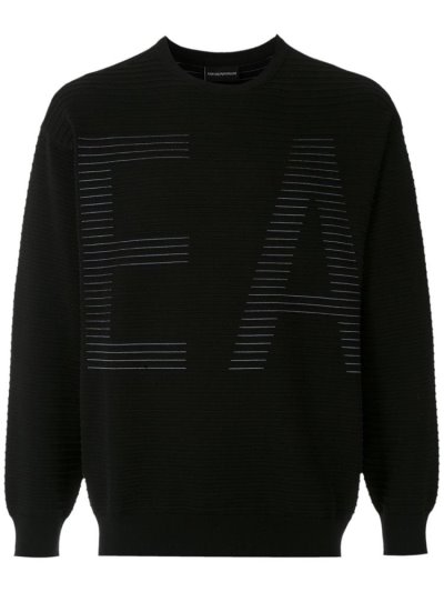 Φούτερ Armani Emporio Contrast Logo ανδρικα μαυρα | GR20610