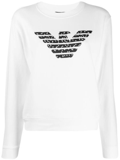 Φούτερ Armani Emporio Logo Dot γυναικεια ασπρα | GR47890