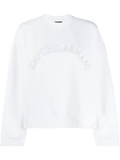 Φούτερ Armani Emporio Logo Embroidered γυναικεια ασπρα | GR35159