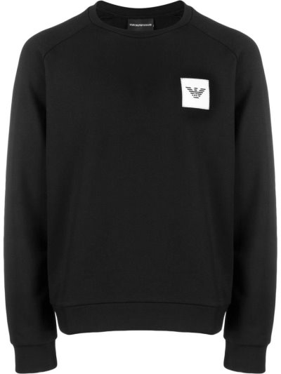 Φούτερ Armani Emporio Logo Patch ανδρικα μαυρα | GR48534